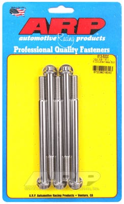 ARP 3/8" UNC x 5.000" UHL With 3/8" Socket Head ARP fasteners 5-Pack Bolt Kit, 12-Point Head S/S AR613-5000 SR