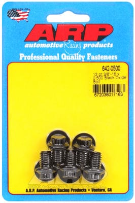 ARP 3/8" UNC x .500" UHL With 3/8" Socket Head ARP fasteners 5-Pack Bolt Kit, 12-Point Head Black Oxide AR642-0500 SR