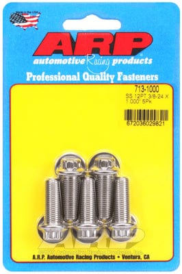 ARP 3/8" UNF x 1.000" UHL With 3/8" Socket Head ARP fasteners 5-Pack Bolt Kit, 12-Point Head S/S AR713-1000 SR