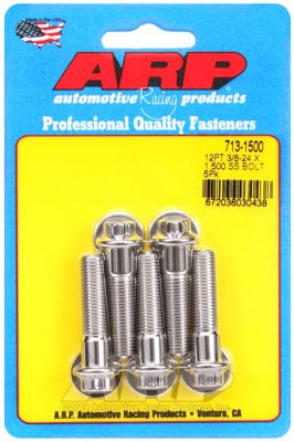 ARP 3/8" UNF x 1.500" UHL With 3/8" Socket Head ARP fasteners 5-Pack Bolt Kit, 12-Point Head S/S AR713-1500 SR