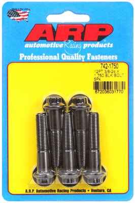 ARP 3/8" UNF x 1.750" UHL With 3/8" Socket Head ARP fasteners 5-Pack Bolt Kit, 12-Point Head Black Oxide AR742-1750 SR