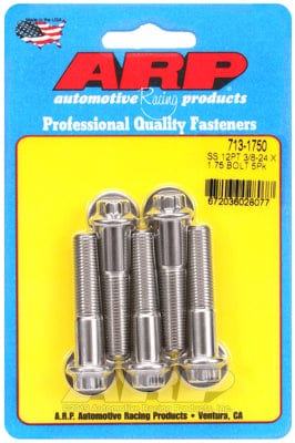 ARP 3/8" UNF x 1.750" UHL With 3/8" Socket Head ARP fasteners 5-Pack Bolt Kit, 12-Point Head S/S AR713-1750 SR