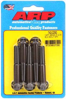 ARP 3/8" UNF x 2.250" UHL With 3/8" Socket Head ARP fasteners 5-Pack Bolt Kit, 12-Point Head Black Oxide AR742-2250 SR