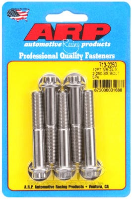 ARP 3/8" UNF x 2.250" UHL With 3/8" Socket Head ARP fasteners 5-Pack Bolt Kit, 12-Point Head S/S AR713-2250 SR