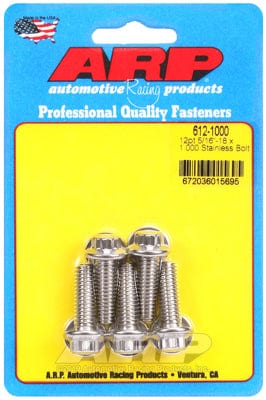 ARP 5/16" UNC x 1.000" UHL With 3/8" Socket Head ARP fasteners 5-Pack Bolt Kit, 12-Point Head S/S AR612-1000 SR
