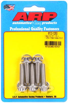 ARP 5/16" UNC x 1.250" UHL With 3/8" Socket Head ARP fasteners 5-Pack Bolt Kit, 12-Point Head S/S AR612-1250 SR