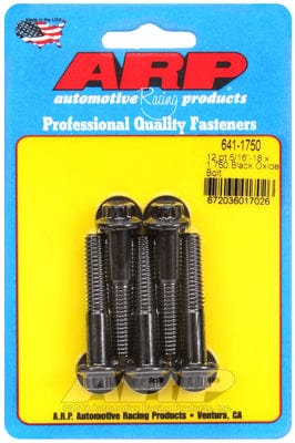 ARP 5/16" UNC x 1.750" UHL With 3/8" Socket Head ARP fasteners 5-Pack Bolt Kit, 12-Point Head Black Oxide AR641-1750 SR