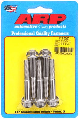 ARP 5/16" UNF x 2.000" UHL With 3/8" Socket Head ARP fasteners 5-Pack Bolt Kit, 12-Point Head S/S AR712-2000 SR