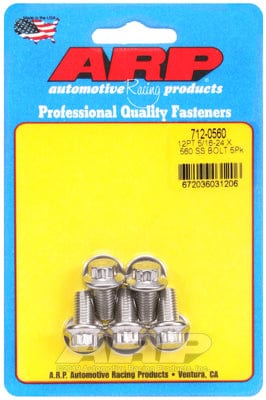 ARP 5/16" UNF x .560" UHL With 3/8" Socket Head ARP fasteners 5-Pack Bolt Kit, 12-Point Head S/S AR712-0560 SR