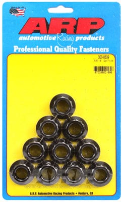 ARP 5/8" UNF Thread, 13/16" Socket (10-Pack) ARP fasteners 12-Point Nut, Chrome Moly Black Oxide AR300-8339 SR