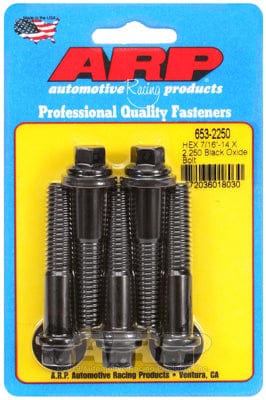 ARP 7/16" UNC x 2.250" UHL With 7/16" Socket Head ARP fasteners 5-Pack Bolt Kit, Hex Head Black Oxide AR653-2250 SR