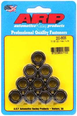 ARP 7/16" UNF Thread x 5/8" Socket (10-Pack) ARP fasteners Hex Nut With Flange, Chrome Moly AR200-8635 SR