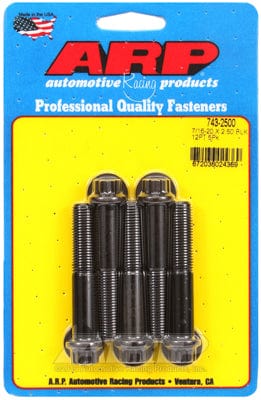 ARP 7/16" UNF x 2.500" UHL With 7/16" Socket Head ARP fasteners 5-Pack Bolt Kit, 12-Point Head Black Oxide AR743-2500 SR