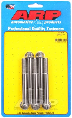 ARP 7/16" UNF x 3.750" UHL With 7/16" Socket Head ARP fasteners 5-Pack Bolt Kit, 12-Point Head S/S AR714-3750 SR