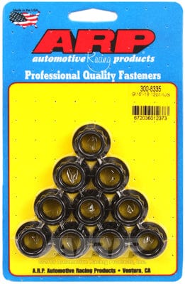 ARP 9/16" UNF Thread, 11/16" Socket (10-Pack) ARP fasteners 12-Point Nut, Chrome Moly Black Oxide AR300-8335 SR