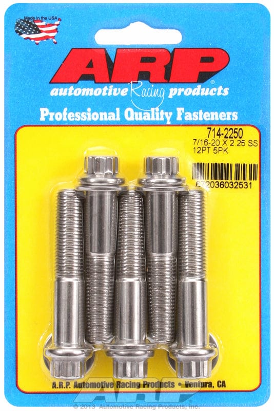 ARP fasteners SS 12PT BOLTS 7/16" UNF x 2.25 ARP fasteners SS 12PT BOLTS 7/16" UNF x 2.25 ARP fasteners SR