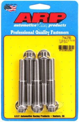 ARP fasteners SS 12PT BOLTS 7/16" UNF x 2.75 ARP fasteners SS 12PT BOLTS 7/16" UNF x 2.75 ARP fasteners SR