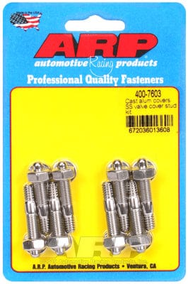 ARP fits Aluminium Valve Covers 1/4-20 Thread x 1.500" OAL (8-Pack) ARP fasteners Valve Cover Stud Kit, Hex Nut S/S AR400-7603 SR