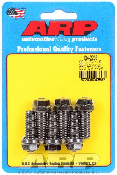 ARP fits GM LS Series (12" Clutch) .625" O.D, M10 X 1.5 Thread ARP fasteners Pressure Plate Bolt Kit, Hex Head Black Oxide AR134-2203 SR