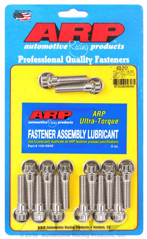 ARP fits Holden 253-308 (Early) ARP fasteners Intake Manifold Bolt Kit, 12-Point S/S AR405-2101 SR