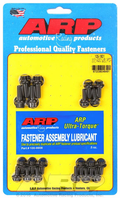 ARP fits Holden V8 ARP fasteners Oil Pan Bolt Kit, 12-Point Black Oxide AR105-1801 SR