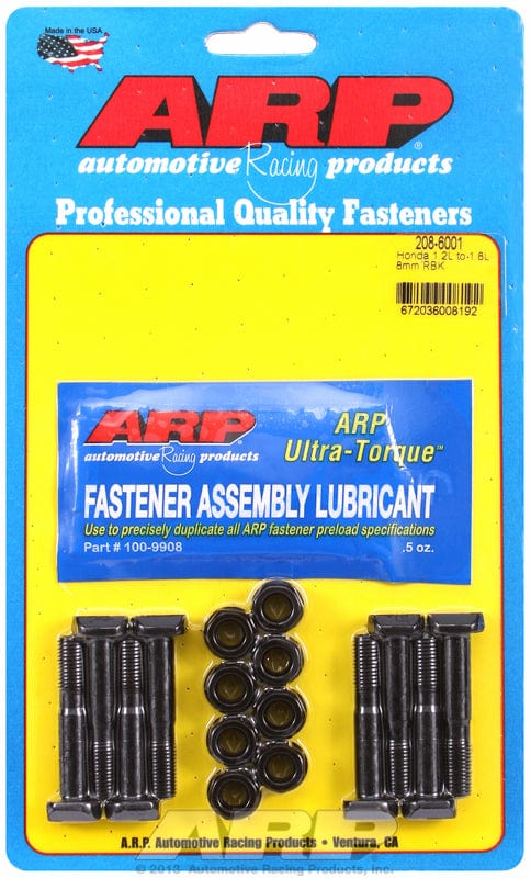 ARP fits Honda 1.2L, 1.6L & 1.8L, M8 ARP fasteners Conrod Bolt Set AR208-6001 SR