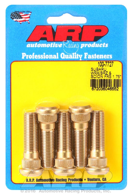 ARP fits Toyota BRZ & Subaru WRX (Stock Replacement), M12 x 1.25 (5 Pack) ARP fasteners Competition Wheel Studs AR100-7727 SR