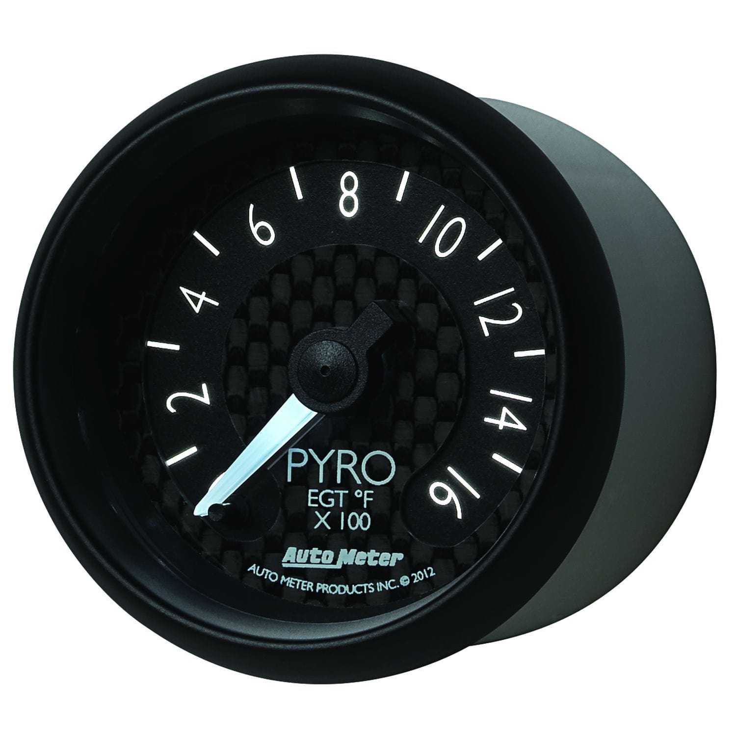Auto Meter 2-1/16", Black carbon Fiber Dial, Full Sweep Electrical, 0-1600°F Auto Meter GT Series Pyrometer Gauge AU8044 SR