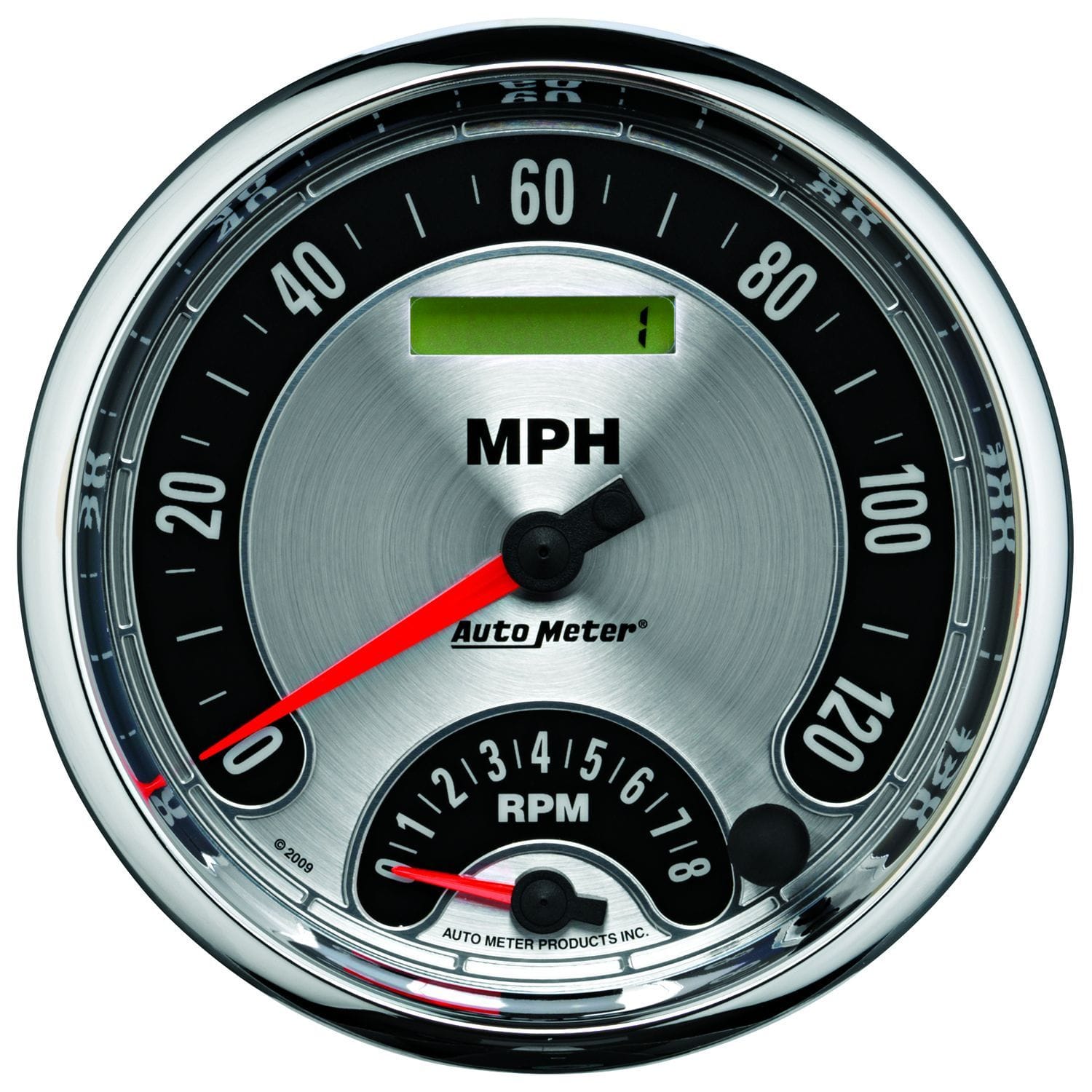 AUTOMETER 120 MPH, 8000 RPM, 5 in Auto Meter American Muscle Speedometer/Tachometer AU1295 SR