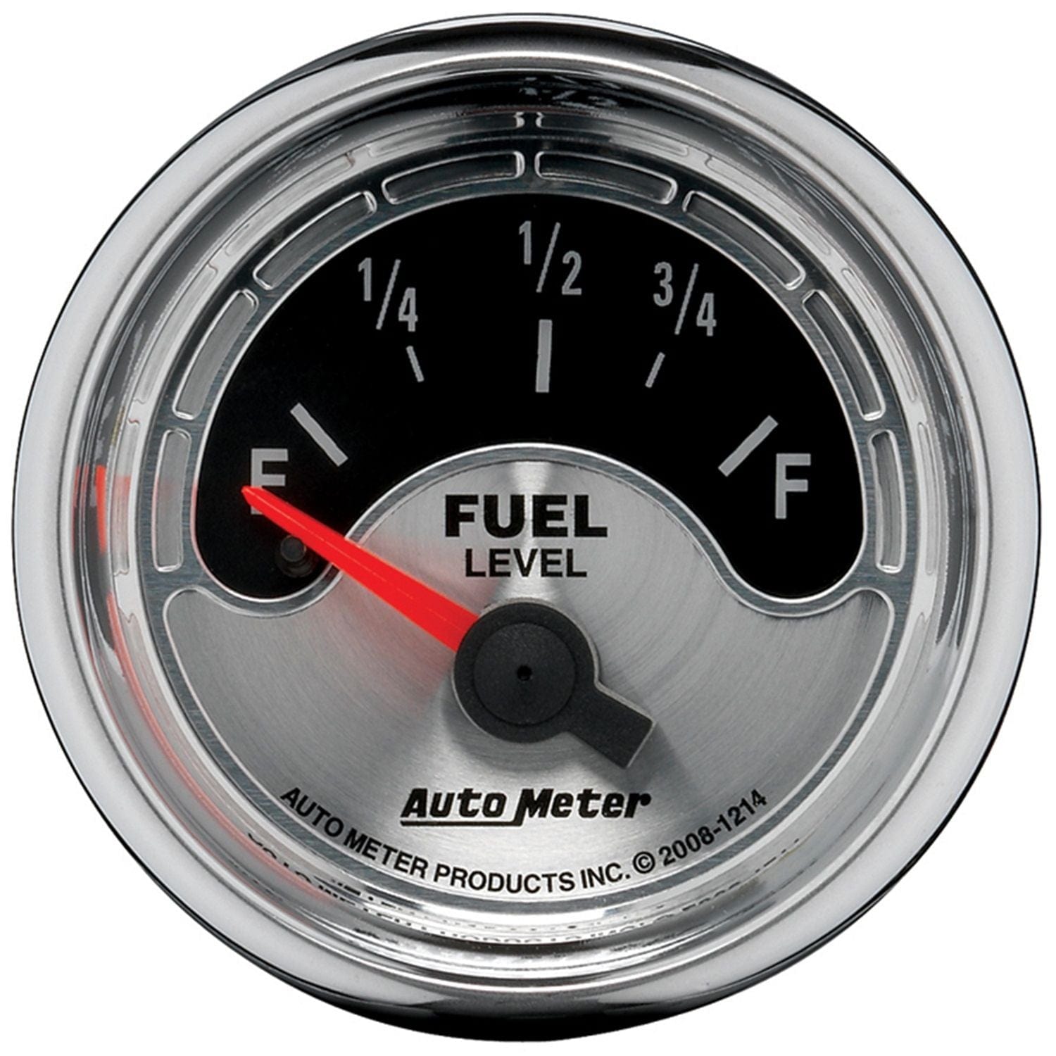 AUTOMETER 2-1/16", 0 ohms Empty/90 ohms Full, Short Sweep Electric Auto Meter American Muscle Fuel Level Gauge AU1214 SR