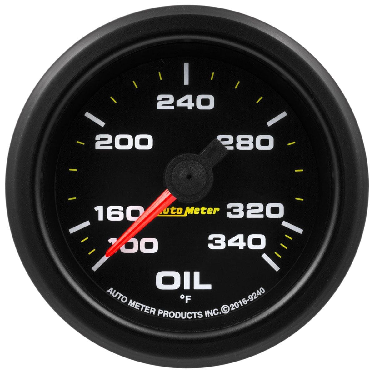 AUTOMETER 2-1/16", 100-340°F, Electric with Peak & Warning Auto Meter Extreme Environment Oil Temp Gauge AU9240 SR