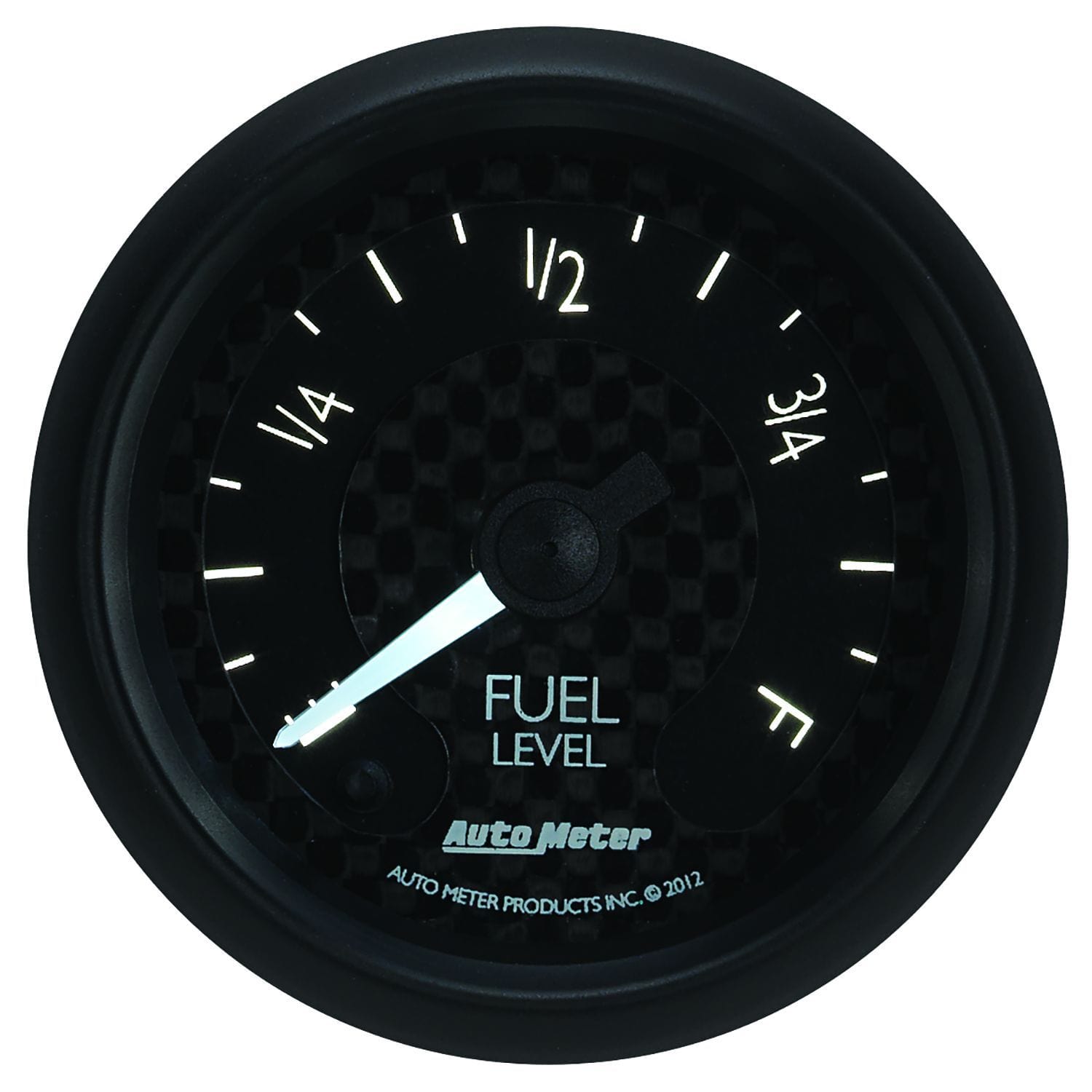 AUTOMETER 2-1/16", Black Carbon Fiber Dial, Short Sweep Electric, 0E-280F ohm Auto Meter GT Series Fuel Level Gauge AU8010 SR