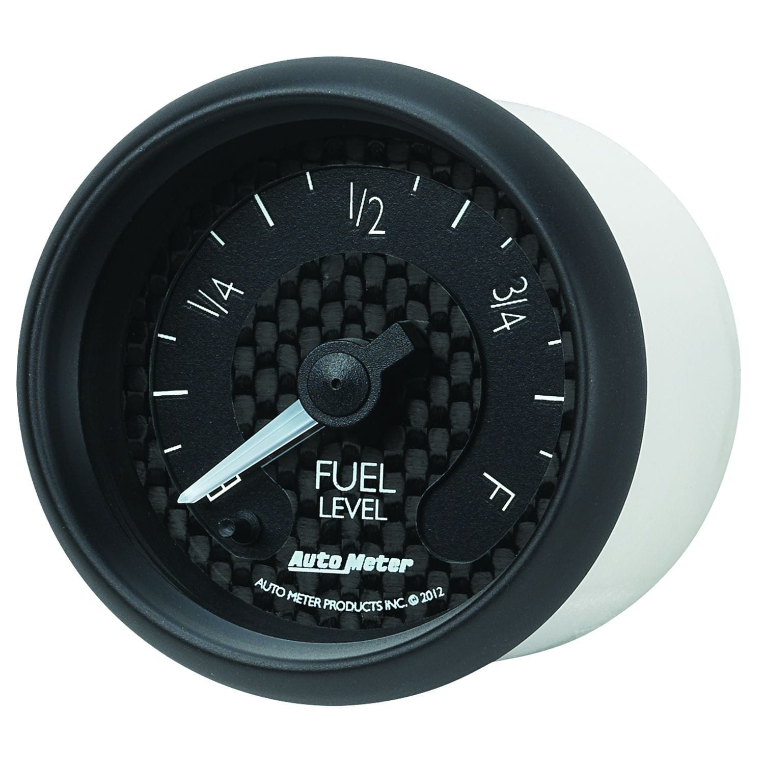 AUTOMETER 2-1/16", Black Carbon Fiber Dial, Short Sweep Electric, 0E-280F ohm Auto Meter GT Series Fuel Level Gauge AU8010 SR