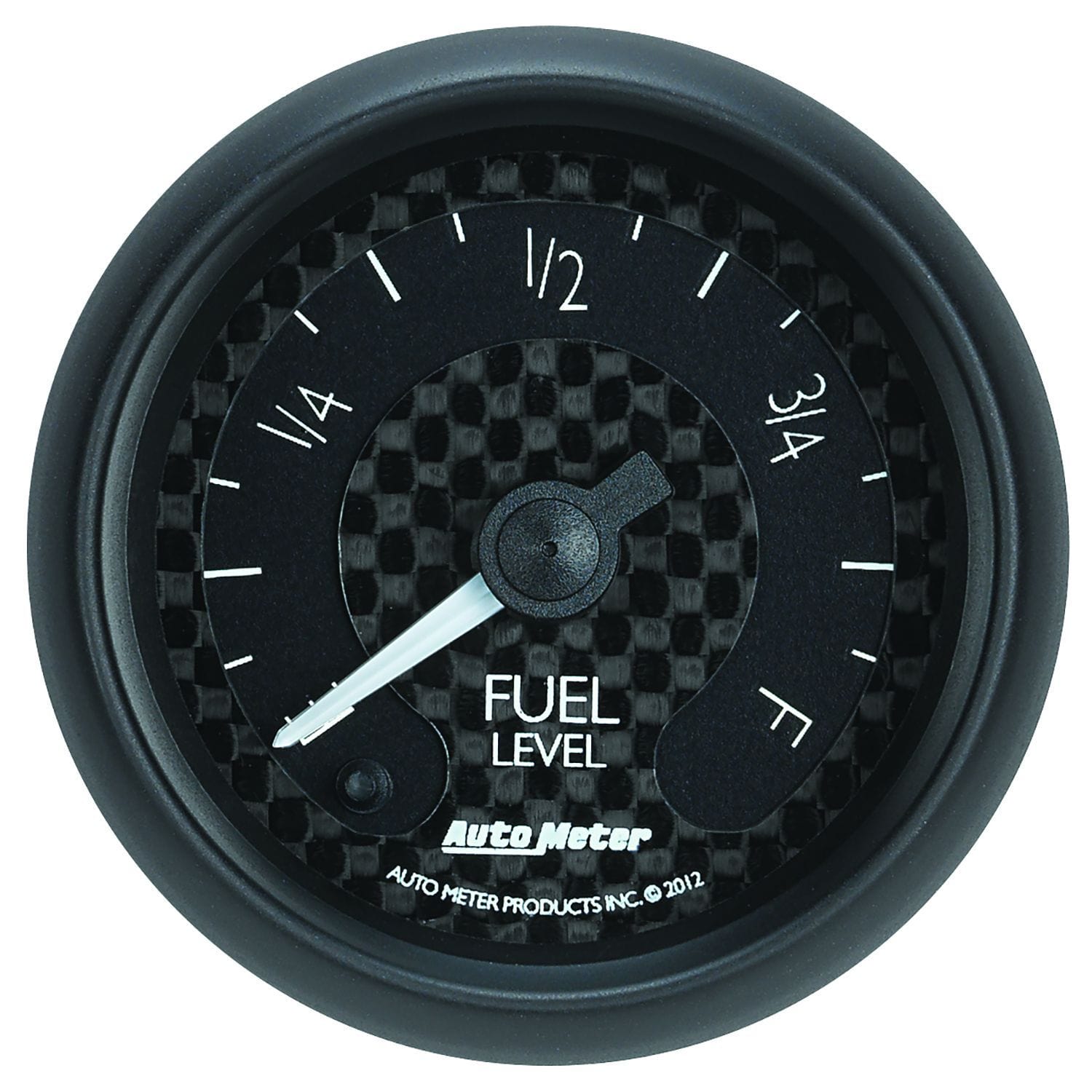 AUTOMETER 2-1/16", Black Carbon Fiber Dial, Short Sweep Electric, 0E-280F ohm Auto Meter GT Series Fuel Level Gauge AU8010 SR