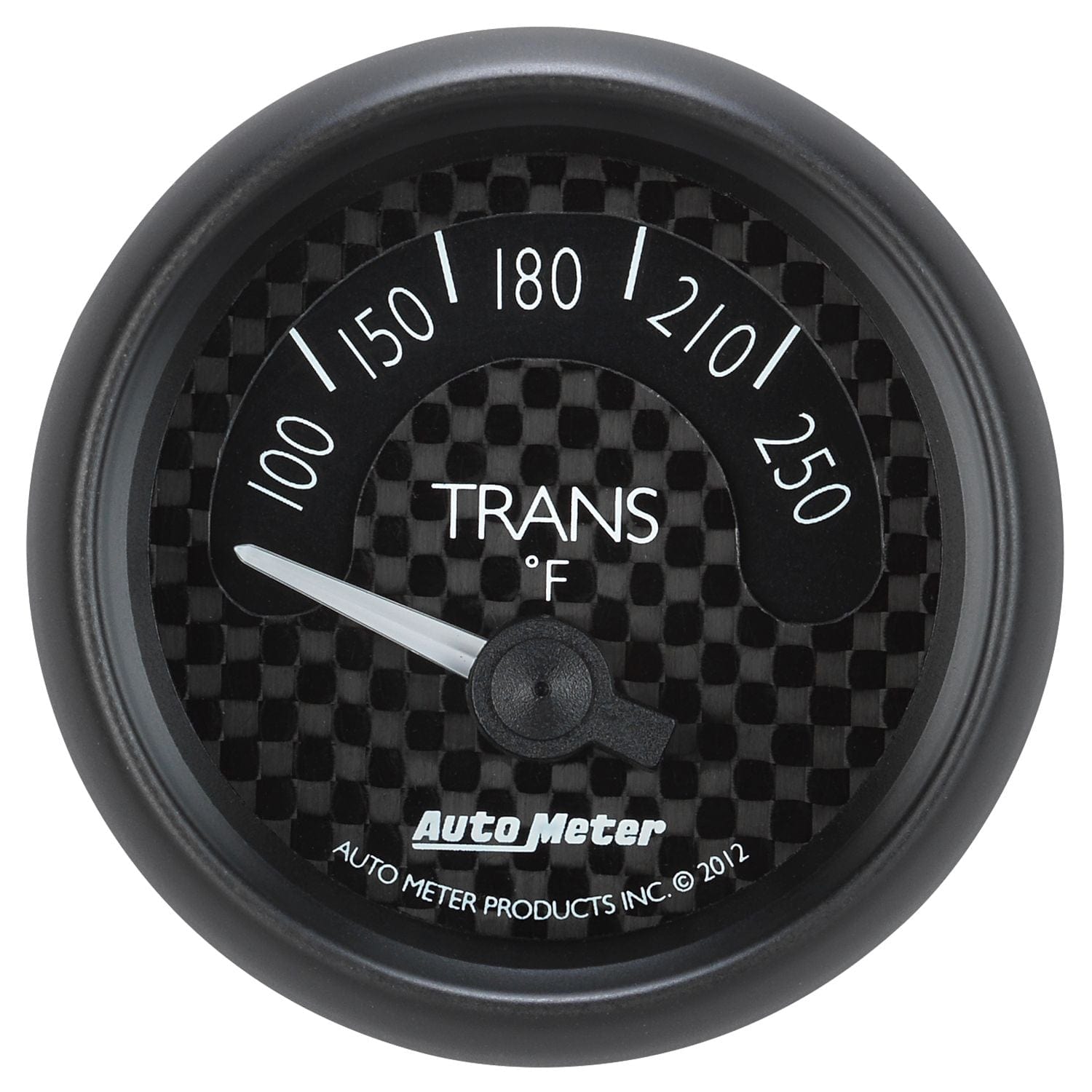 AUTOMETER 2-1/16", Black Carbon Fiber Dial, Short Sweep Electrical, 100-250°F Auto Meter GT Series Trans Temperature Gauge AU8049 SR