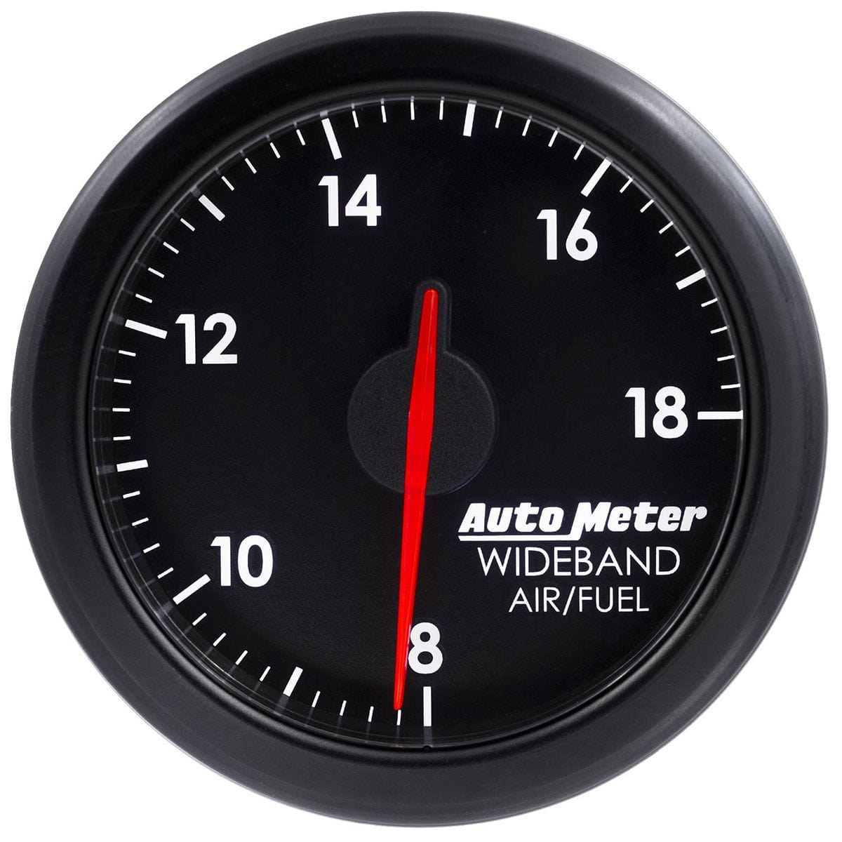 AUTOMETER 2-1/16", Black Dial, Full Sweep Electric, Range: 8:1-18:1 AFR Auto Meter AirDrive Series Air / Fuel Ratio Wideband Gauge AU9178-T SR