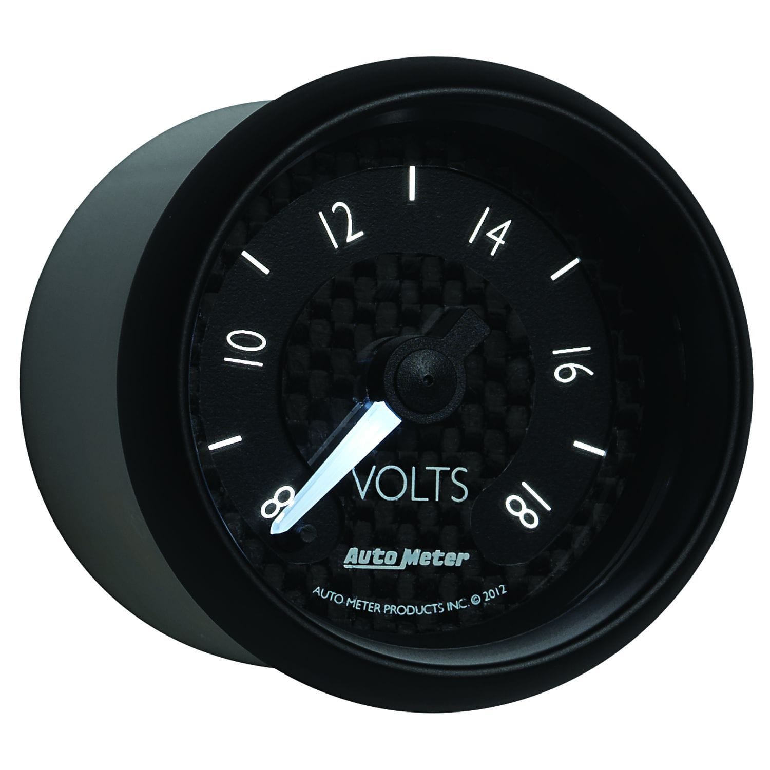 AUTOMETER 2-1/16", Black Dial, Full Sweep Electrical, 8-18 Volts Auto Meter GT Series Voltmeter Gauge AU8091 SR