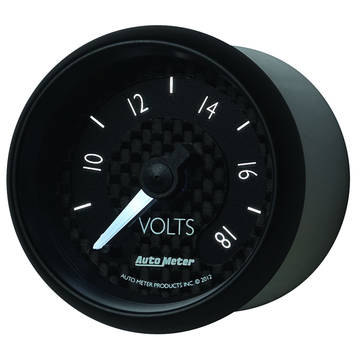 AUTOMETER 2-1/16", Black Dial, Full Sweep Electrical, 8-18 Volts Auto Meter GT Series Voltmeter Gauge AU8091 SR