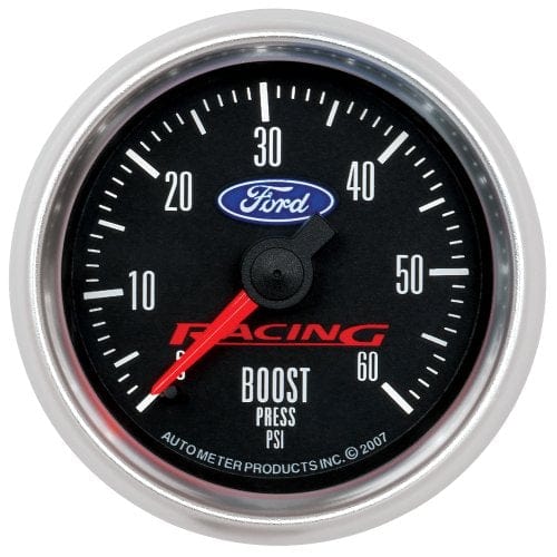 AUTOMETER 2-1/16", Black Dial, Full Sweep Mechanical, 0-60 psi Auto Meter Ford Racing Boost Gauge AU880106 SR