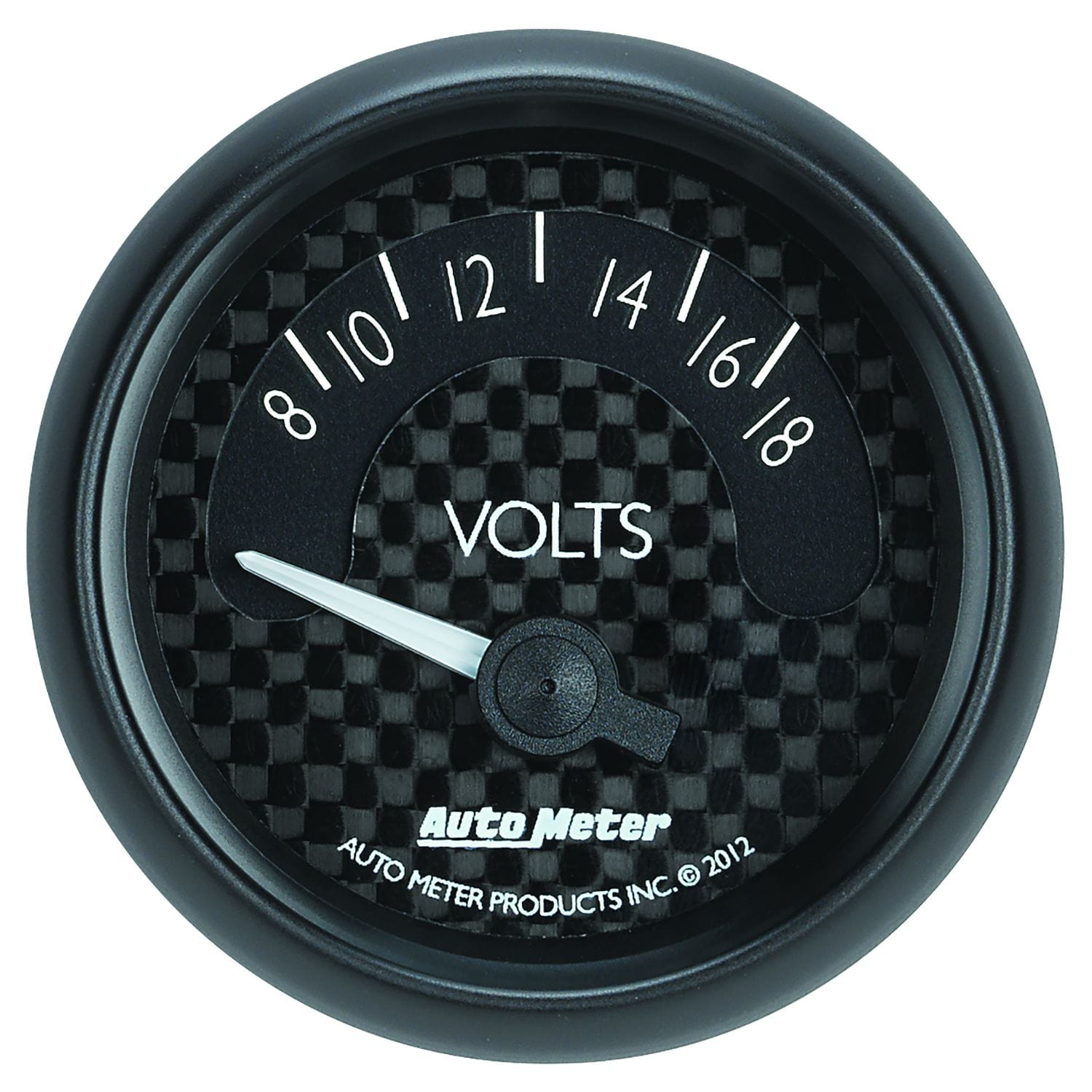 AUTOMETER 2-1/16", Black Dial, Short Sweep Electrical, 8-18 Volts Auto Meter GT Series Voltmeter Gauge AU8092 SR