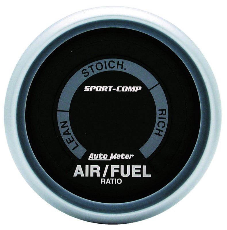 AUTOMETER 2-1/16", Digital, Narrowband, Range: Lean-Rich Auto Meter Sport-Comp Series Air/Fuel Ratio Gauge AU3375 SR