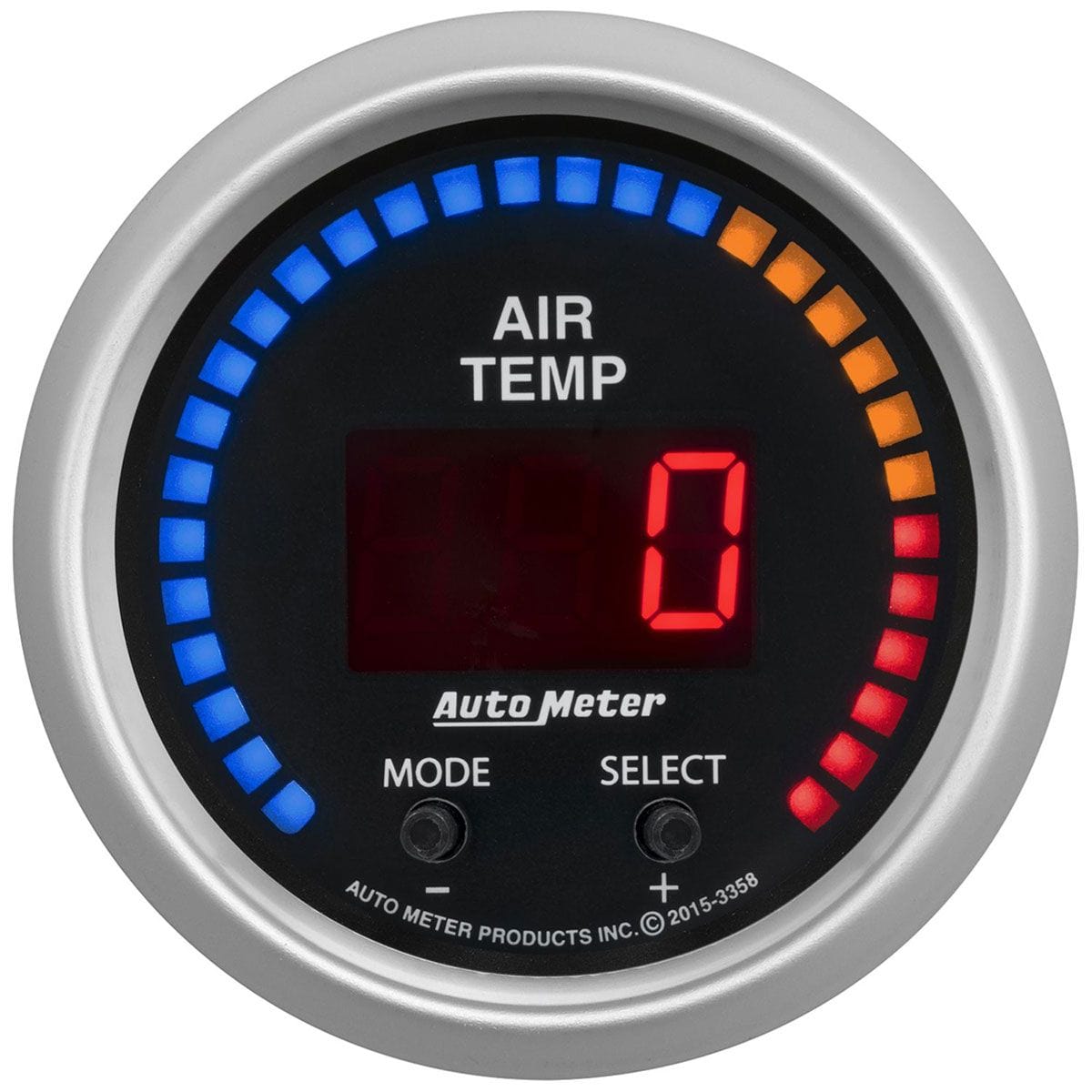 AUTOMETER 2-1/16", Dual Channel Electrical, 100-300 °F Auto Meter Sport-Comp Series Air Temrature Gauge AU3358 SR