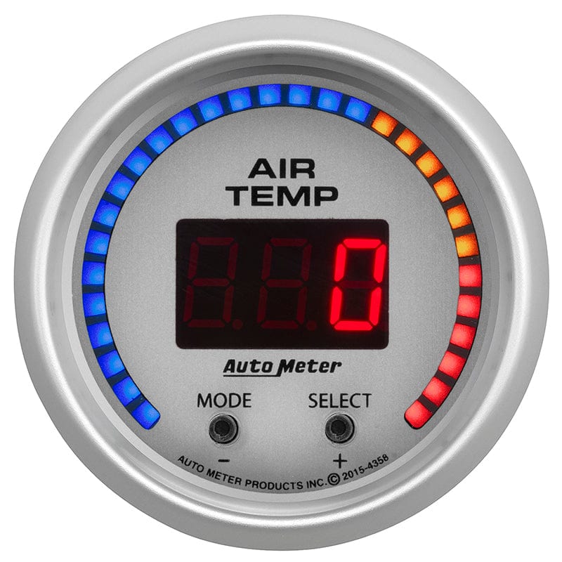 AUTOMETER 2-1/16", Dual Channel Electrical, 100-300 °F Auto Meter Ultra-Lite Series Air Temrature Gauge AU4358 SR