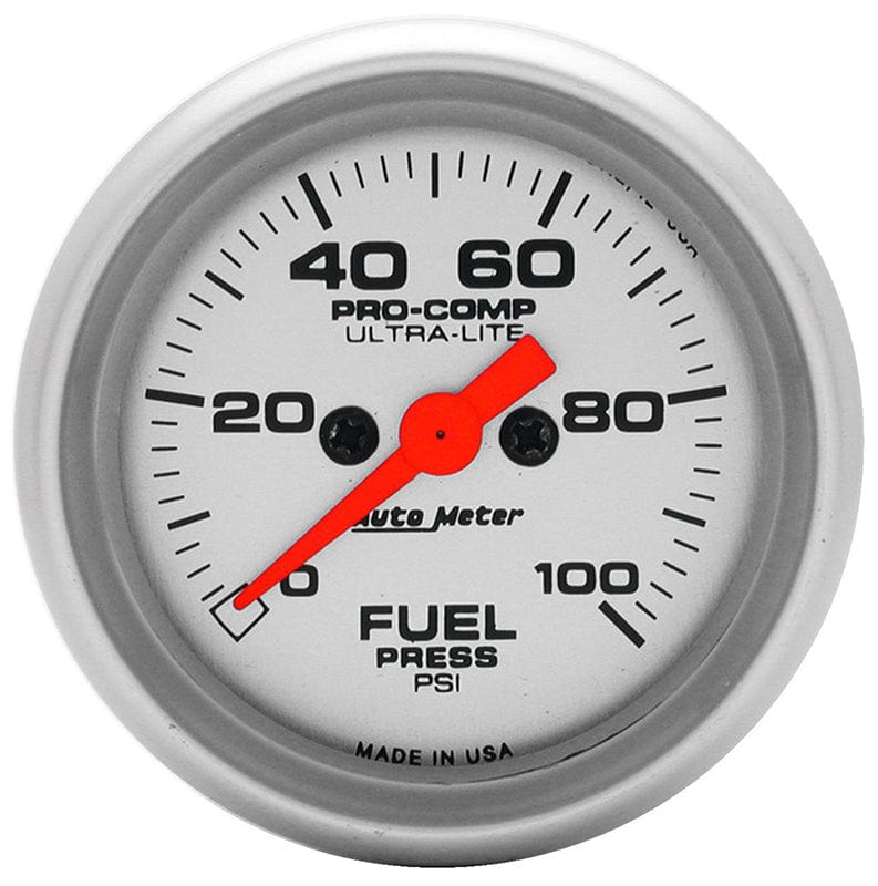 AUTOMETER 2-1/16", Full Sweep Electric, 0-100 psi Auto Meter Ultra-Lite Series Fuel Pressure Gauge AU4363 SR