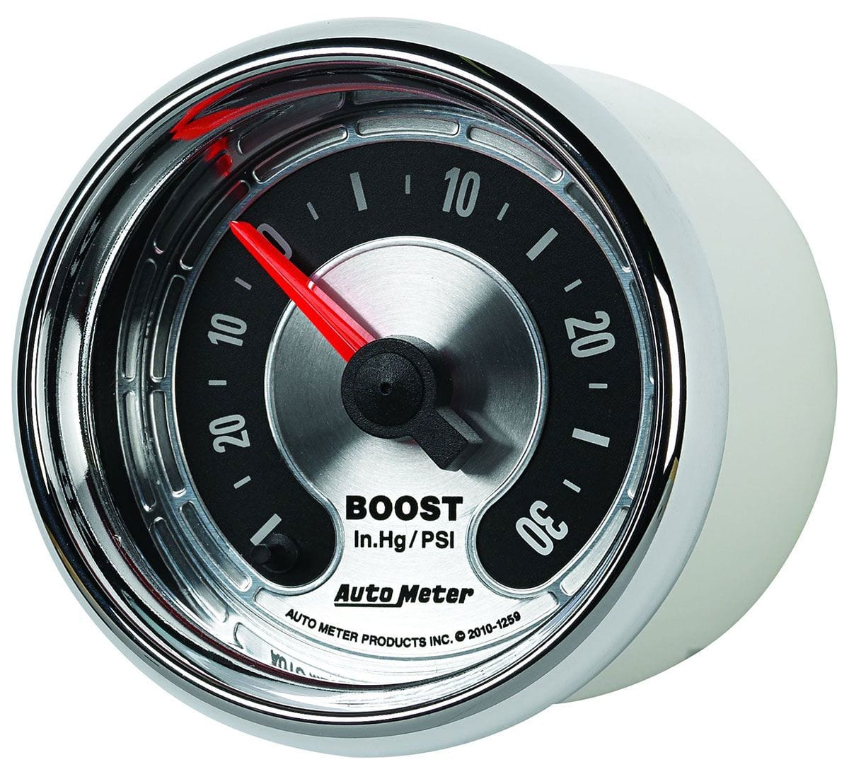 AUTOMETER 2-1/16", Full Sweep Electric, 0-30 psi Auto Meter American Muscle Boost Gauge AU1259 SR