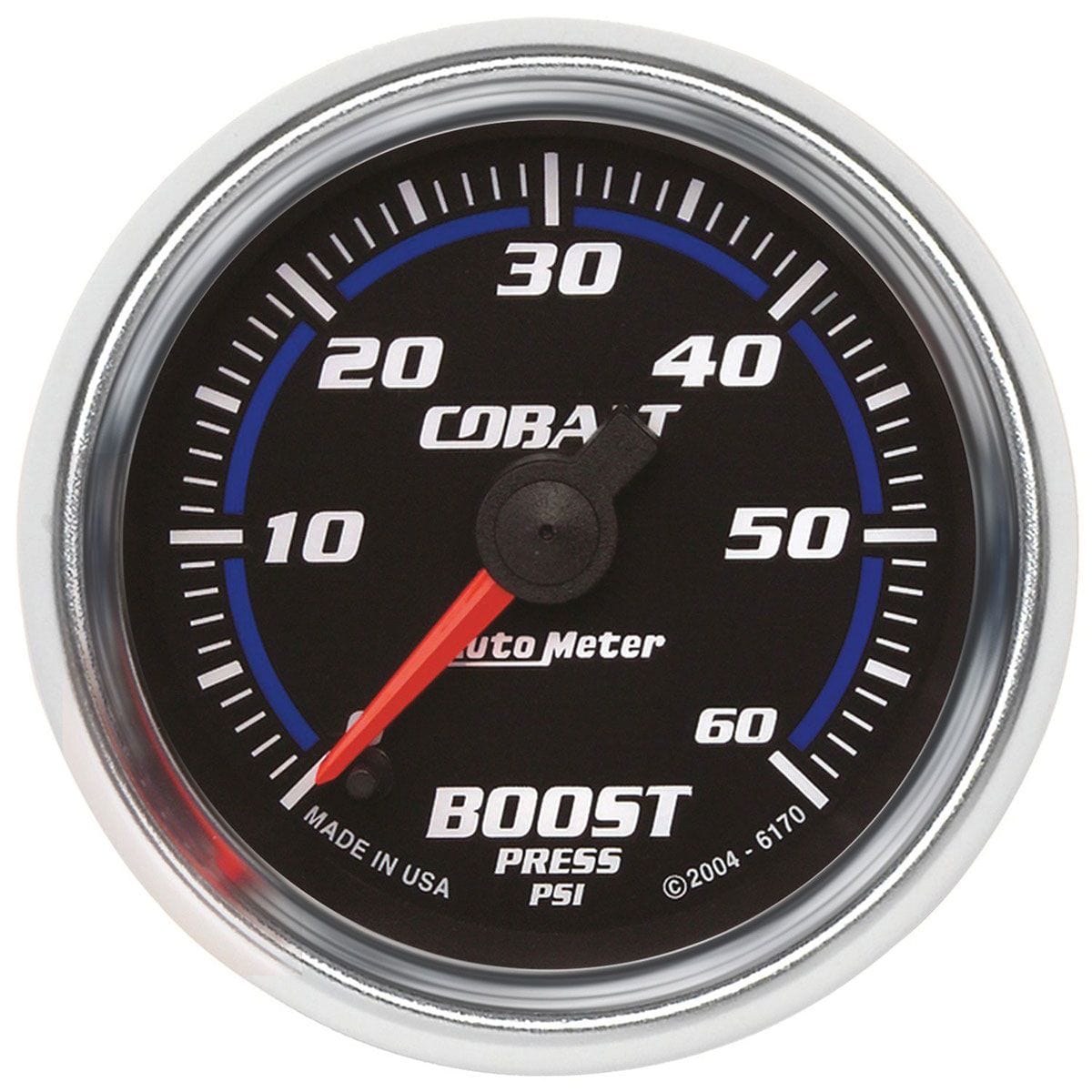 AUTOMETER 2-1/16", Full Sweep Electric, 0-60 psi Auto Meter Cobalt Series Boost Gauge AU6170 SR