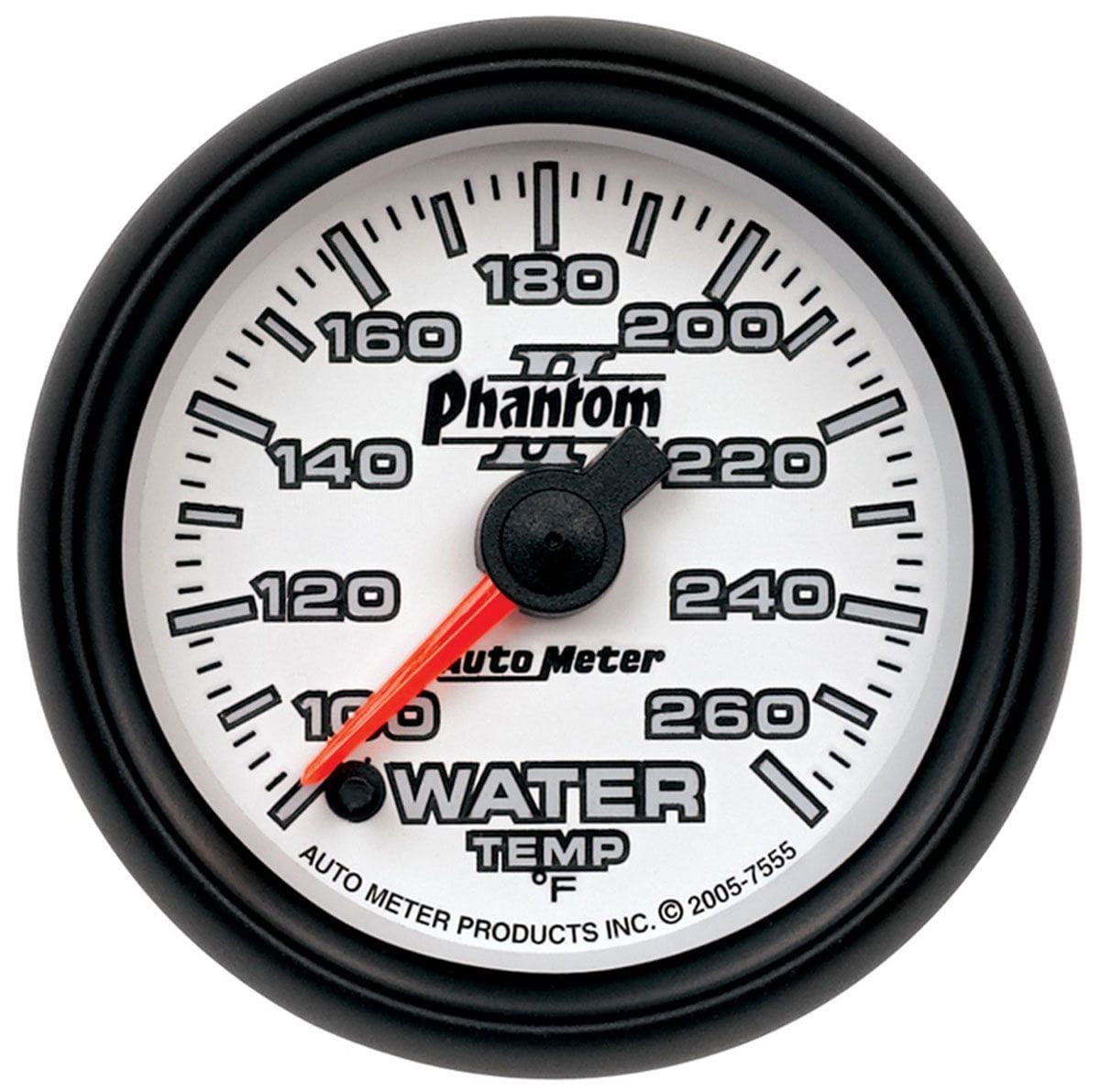 AUTOMETER 2-1/16", Full Sweep Electric, 100-260°F Auto Meter Phantom II Series Water Temperature Gauge AU7555 SR