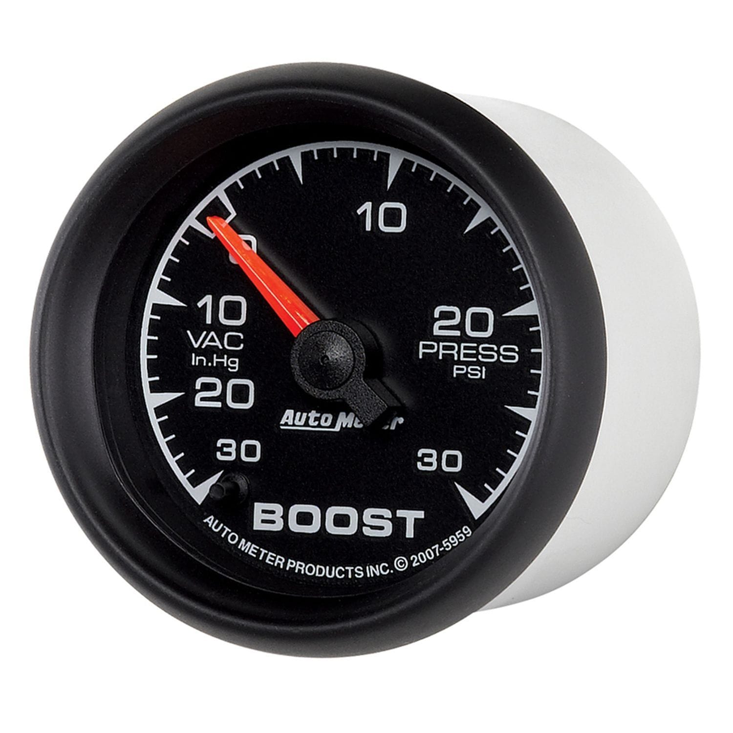 AUTOMETER 2-1/16", Full Sweep, Electric, 30 In Hg./30 PSI Auto Meter ES Series Boost/Vacuum Gauge AU5959 SR