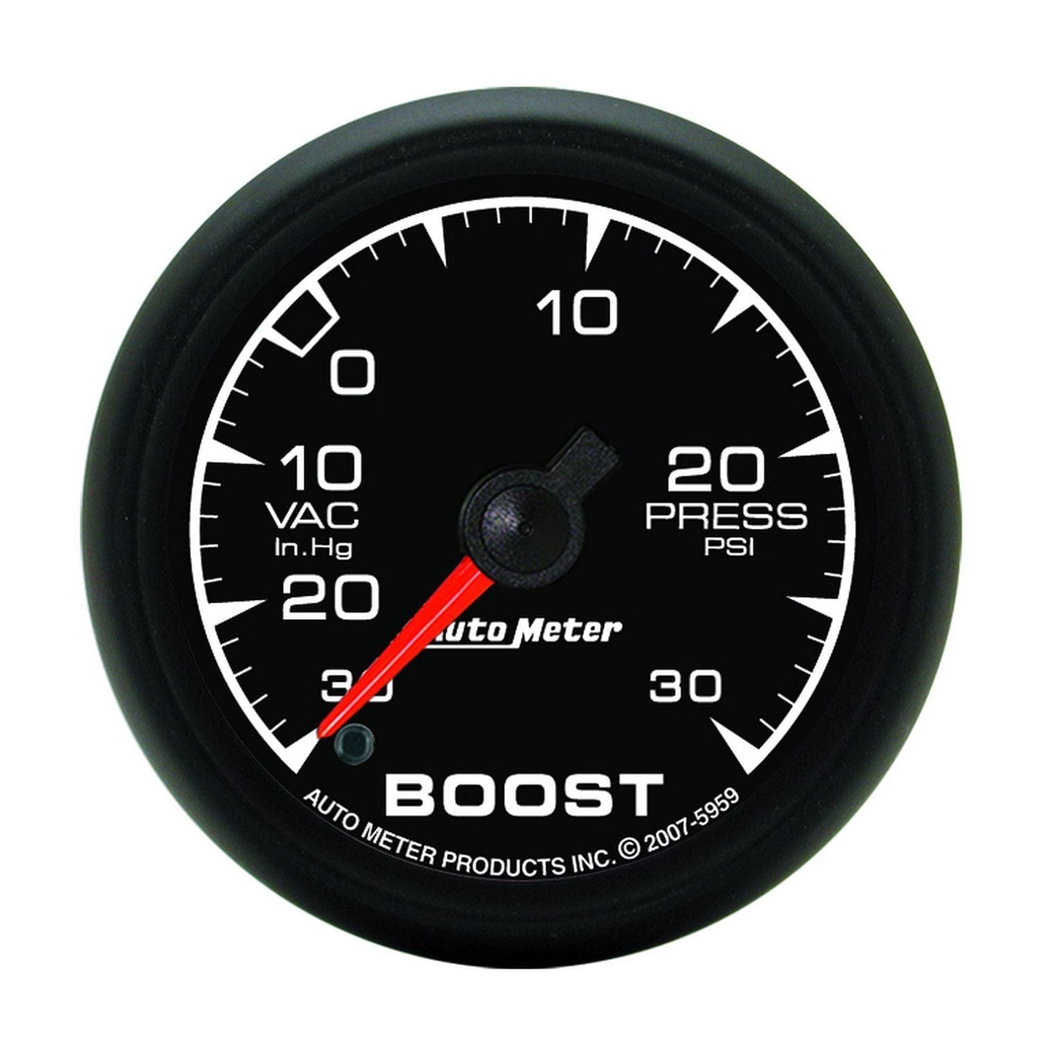 AUTOMETER 2-1/16", Full Sweep, Electric, 30 In Hg./30 PSI Auto Meter ES Series Boost/Vacuum Gauge AU5959 SR