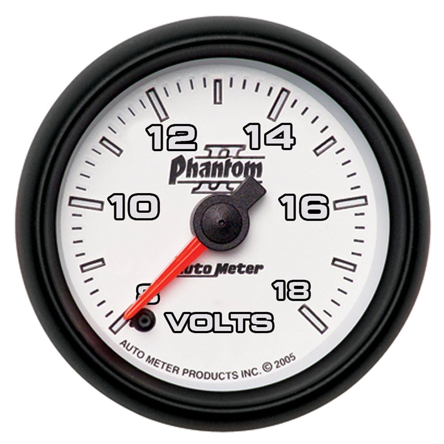 AUTOMETER 2-1/16", Full Sweep Electric, 8-18 volts Auto Meter Phantom II Series Voltmeter Gauge AU7591 SR